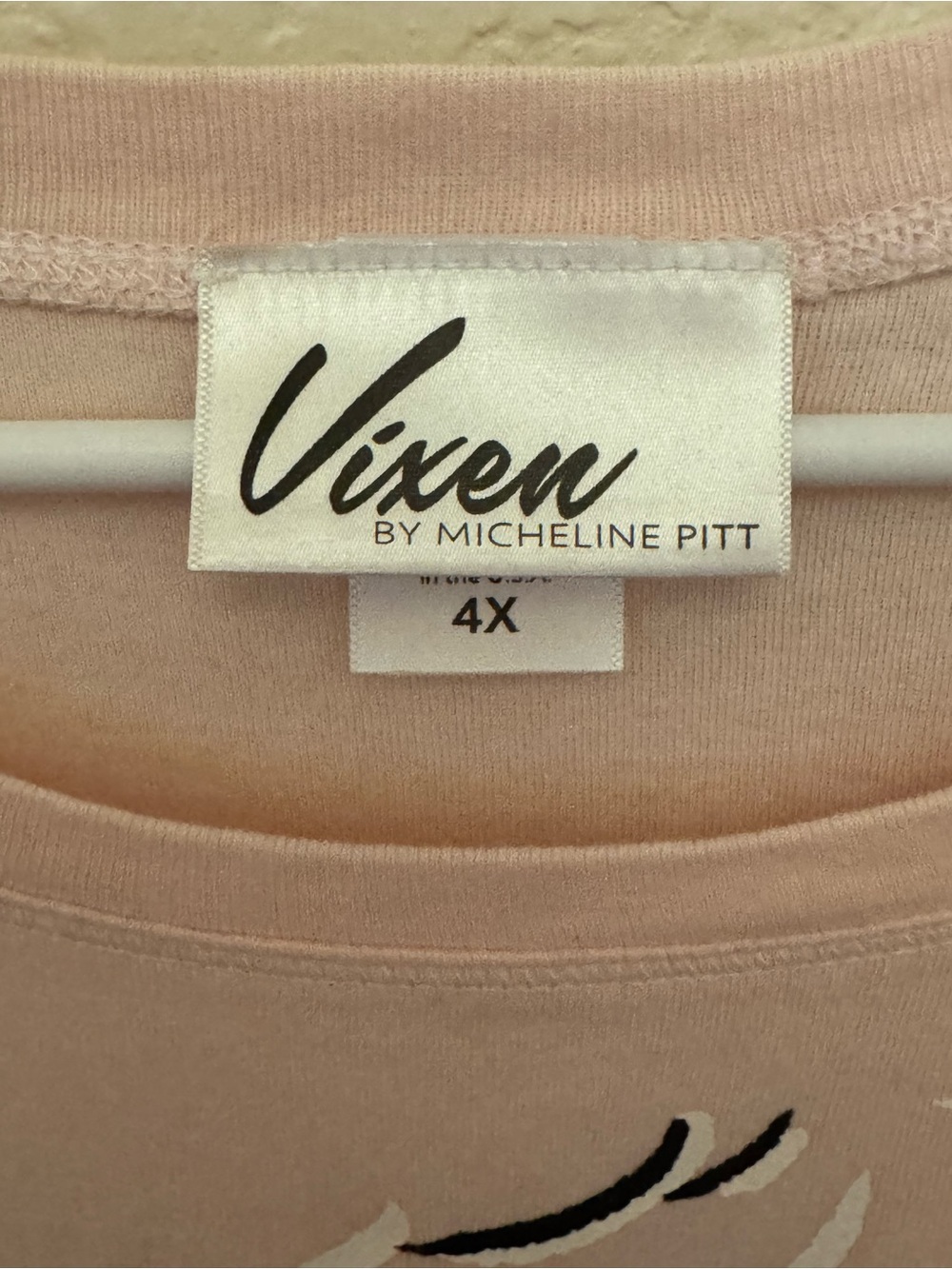 Vixen by Micheline Pitt Light Pink Top - Picture 3 of 4